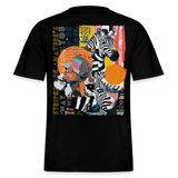 Aresia, Zebra, 1st | Essential, Relaxed Fit Unisex Bio T-Shirt - Schwarz