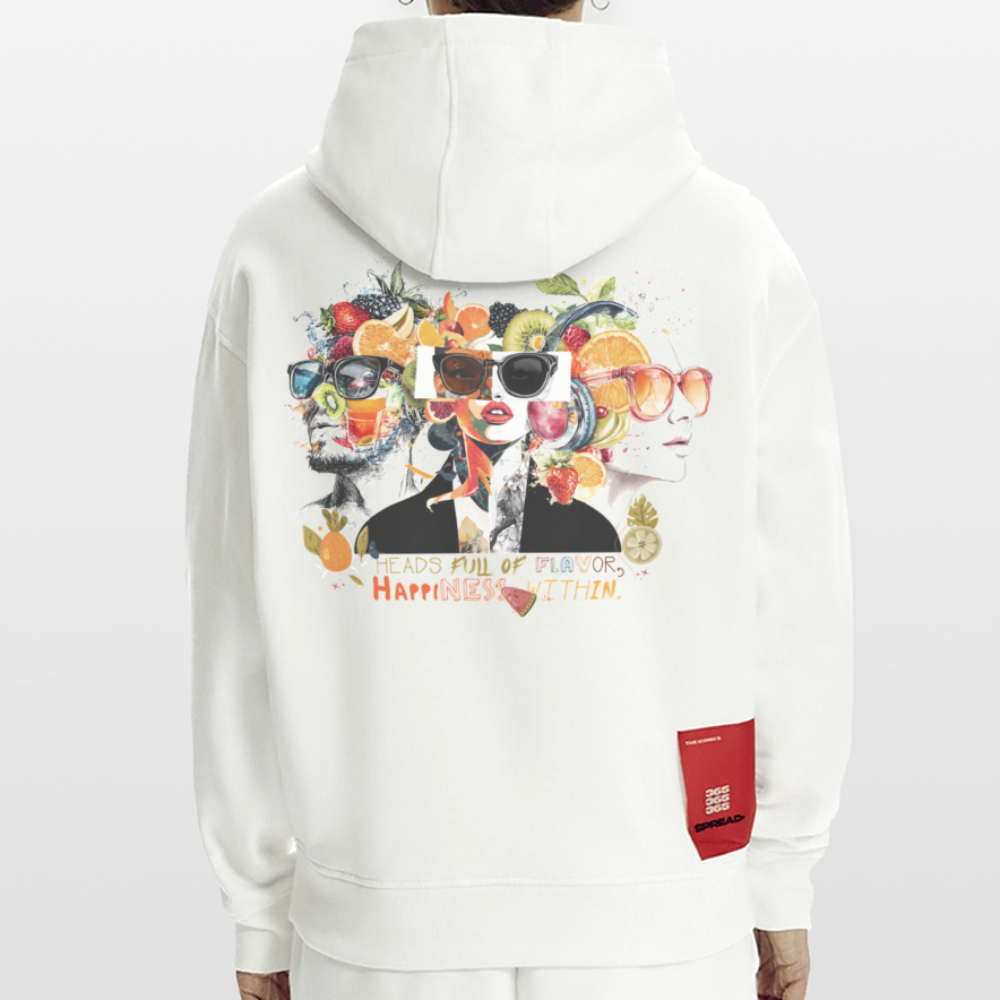 Sylvaris, Gesichter, 1st | Heavyweight Oversized Bio Hoodie, Unisex - OFF WHITE