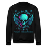 Bishamonten, Totenkopf, 1st | Roller, Unisex Bio-Sweatshirt - Schwarz