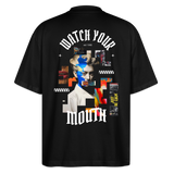 Dewrês, Frau, 1st | Blaster, Oversize Bio T-Shirt, Unisex - Schwarz