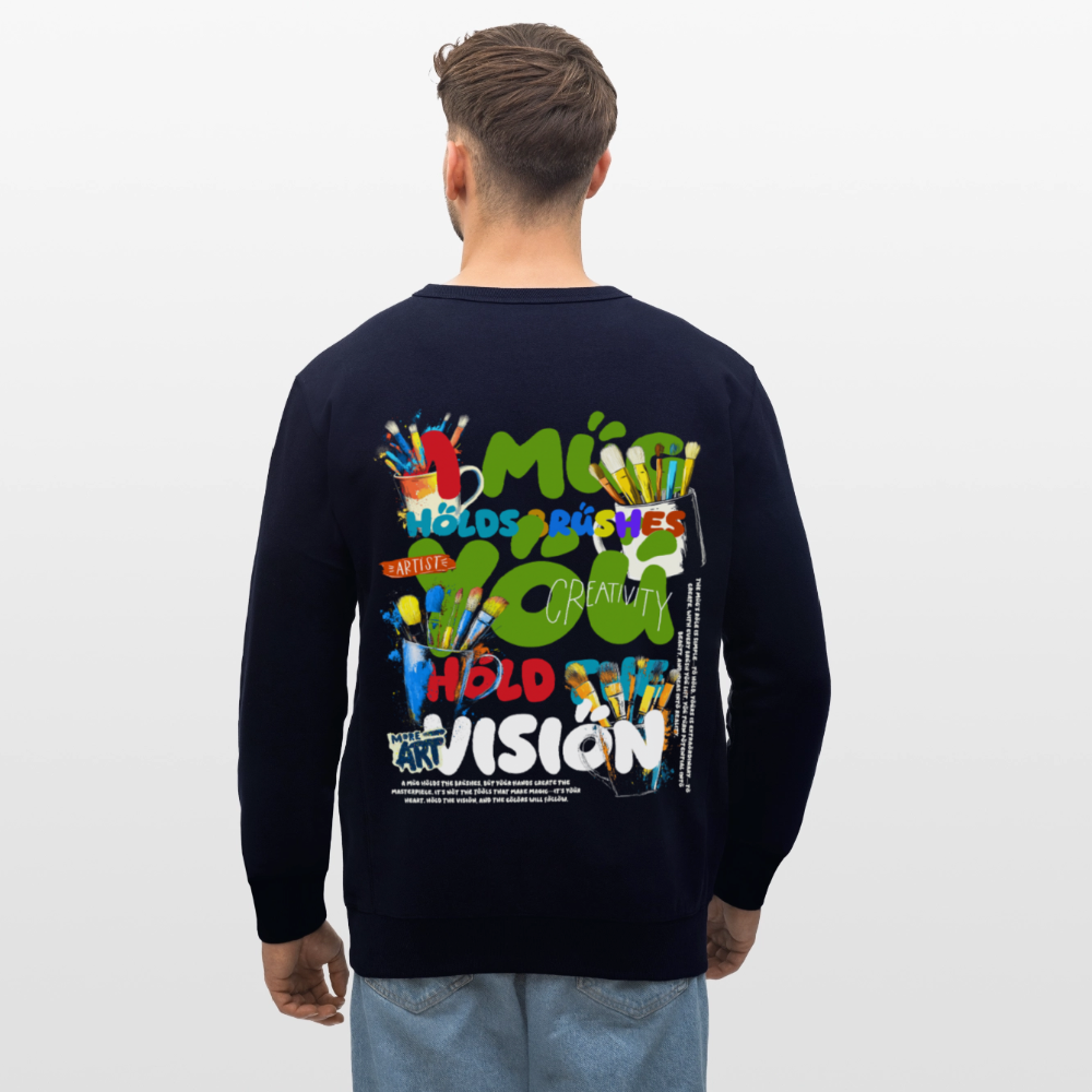 Thesean, Pinsel, 1st | Roller, Unisex Bio-Sweatshirt - Navy