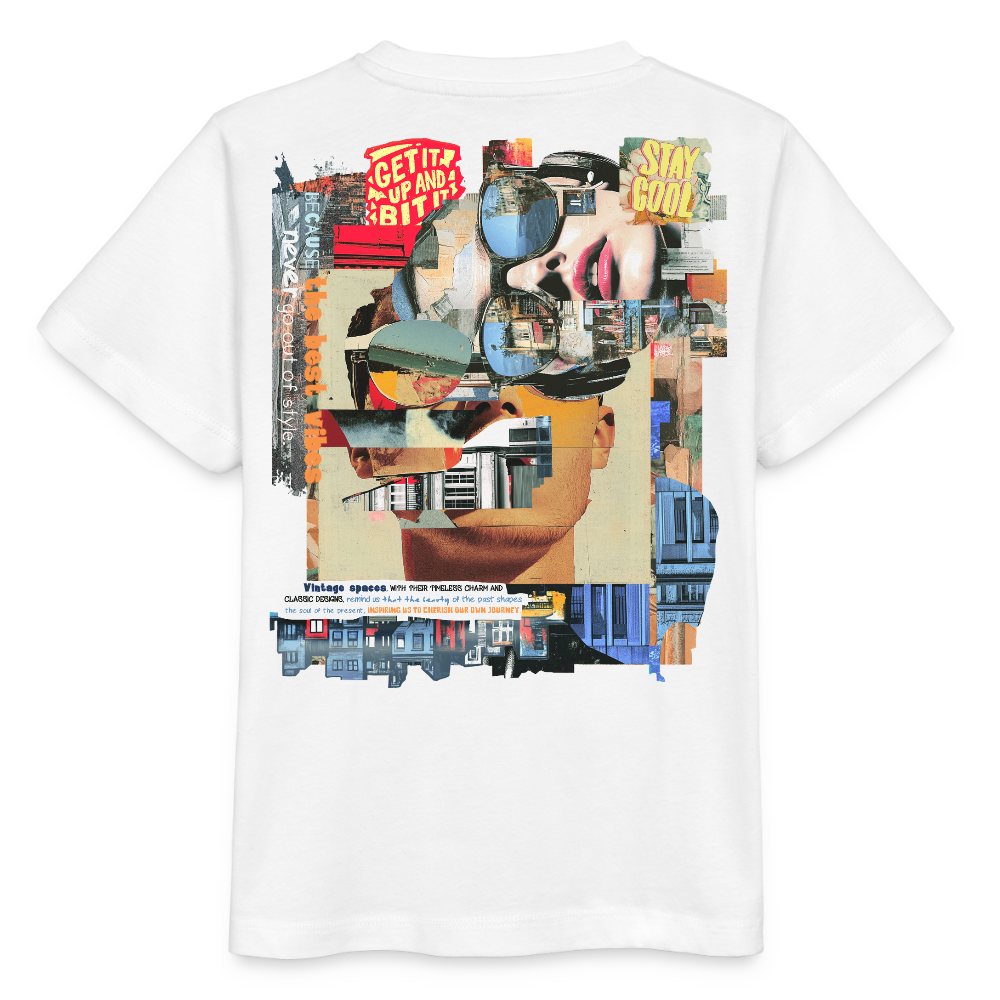 Seraphion, Gesichter, 1st | Kinder Bio T-Shirt - Weiß
