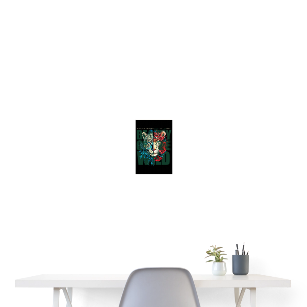 Irise, Leopard, 1st | Poster 20x30 cm - Weiß