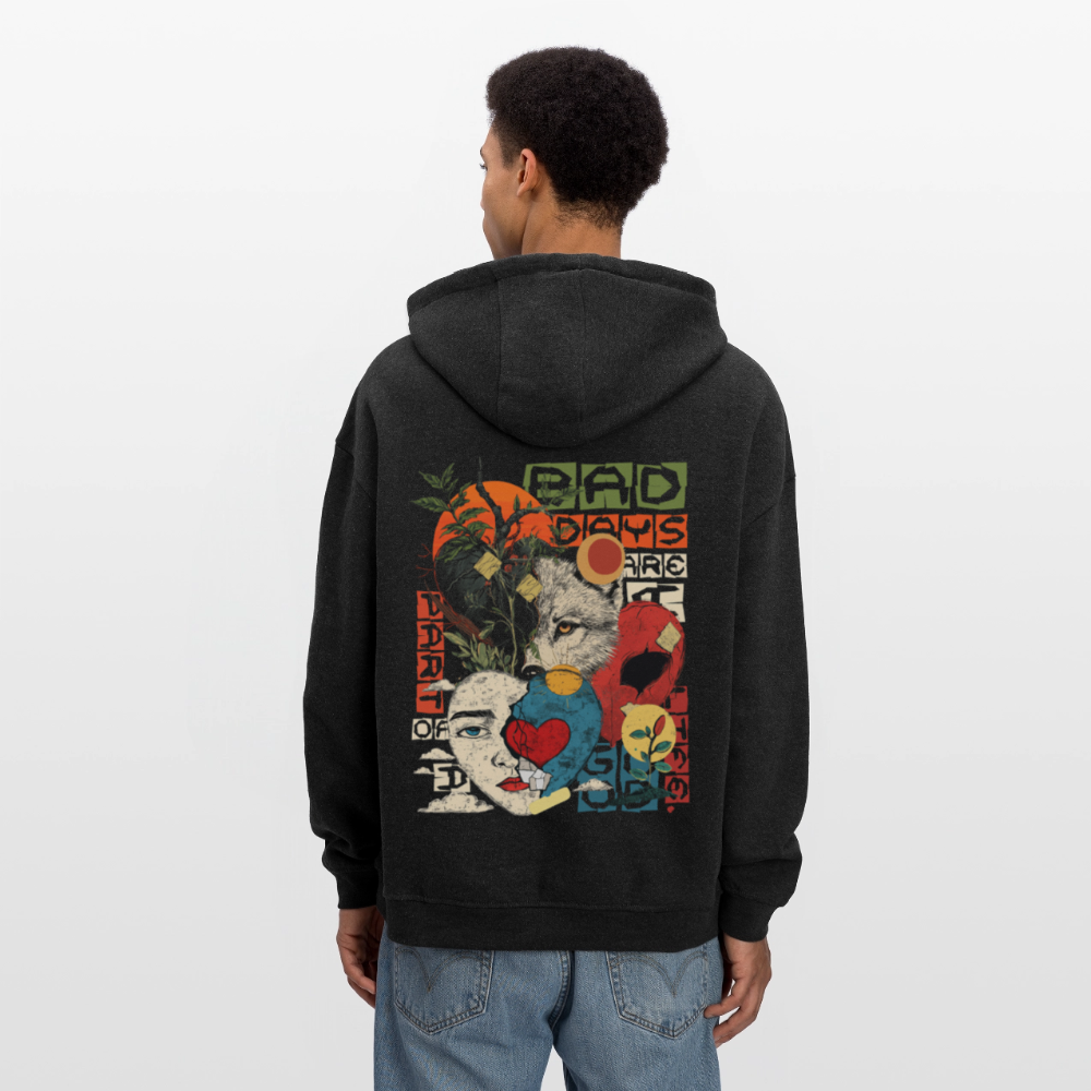 Eosan, Wolf, 1st | Freshhood, Oversized Unisex Hoodie - Anthrazit