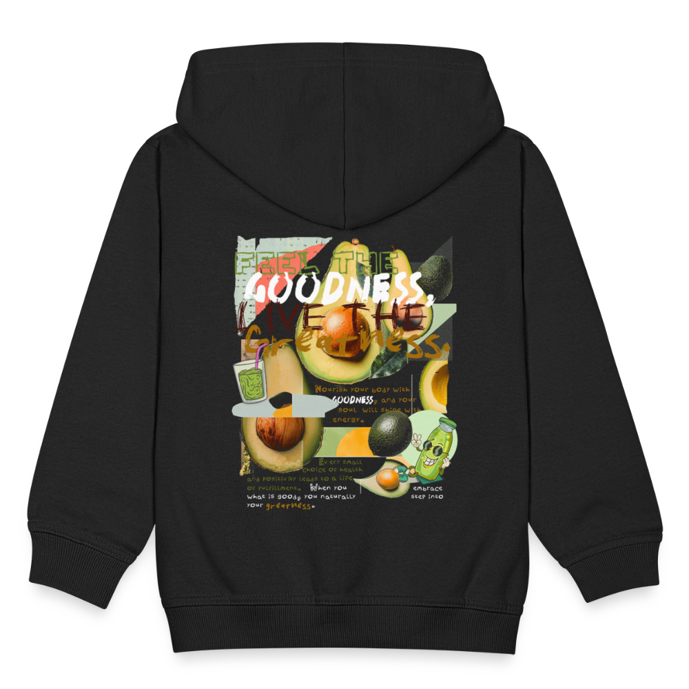 Daeva, Avocado, 1st | Kinder Zip Hoodie - Schwarz
