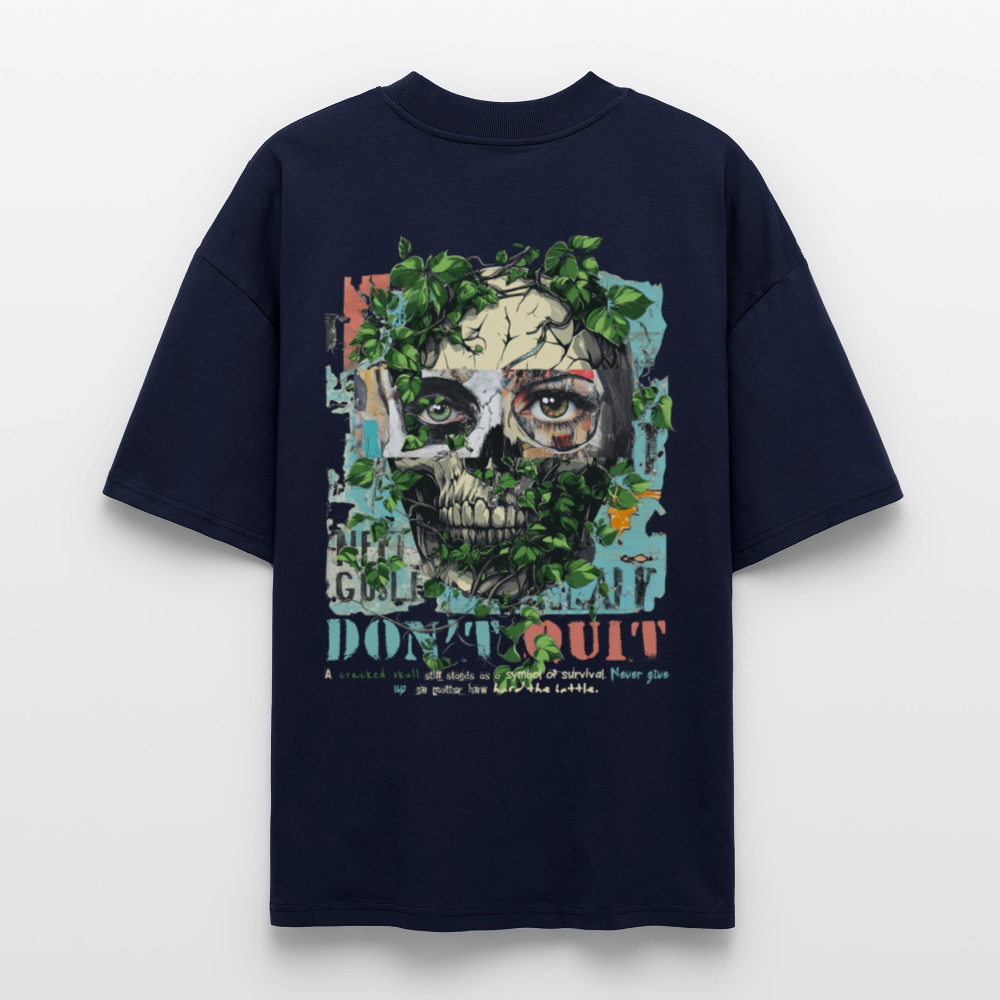 Persephi, Totenkopf, 1st | Blaster, Oversize Bio T-Shirt, Unisex - Navy