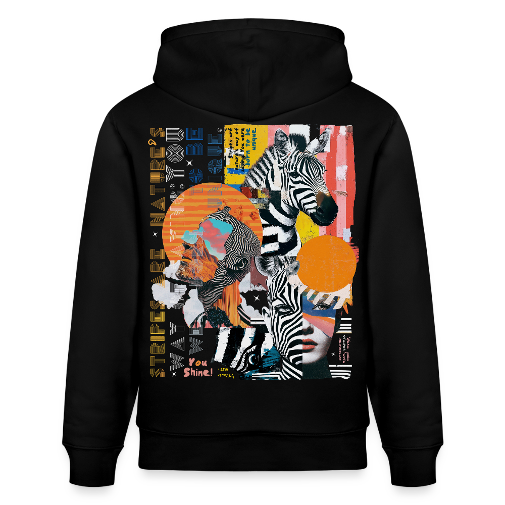 Aresia, Zebra, 1st | Cruiser, Unisex Bio-Hoodie - Schwarz