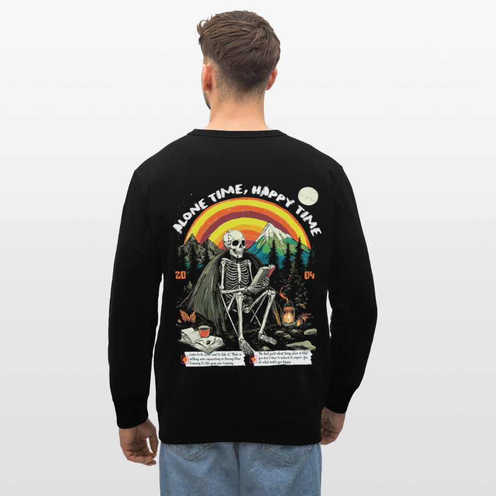 Tethyan, Skelet, 1st | Roller, Unisex Bio-Sweatshirt - Schwarz