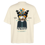 Siriothis, Schmetterling, 1st | Blaster, Oversize Bio T-Shirt, Unisex - Weißgrau