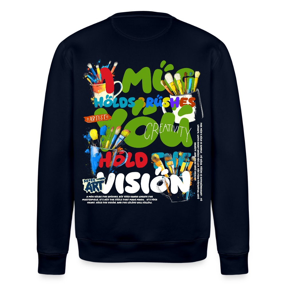 Thesean, Pinsel, 1st | Roller, Unisex Bio-Sweatshirt - Navy