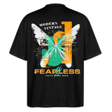 Azazîl, Schmetterling, 1st | Blaster, Oversize Bio T-Shirt, Unisex - Schwarz