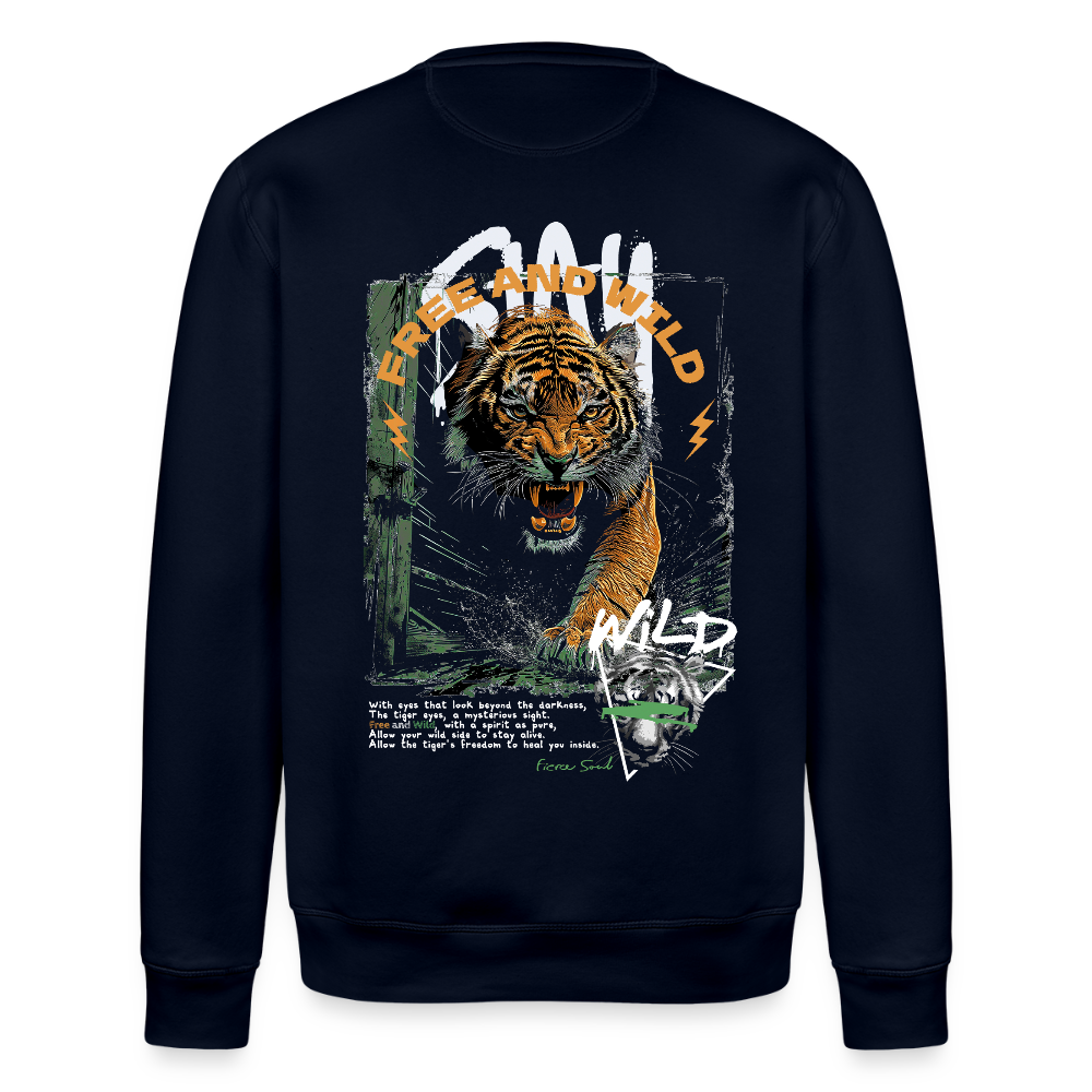 Demeter, Tiger, 1st | Roller, Unisex Bio-Sweatshirt - Navy
