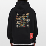 Tritonan, Kaffee, 1st | Heavyweight Oversized Bio Hoodie, Unisex - SOLID BLACK