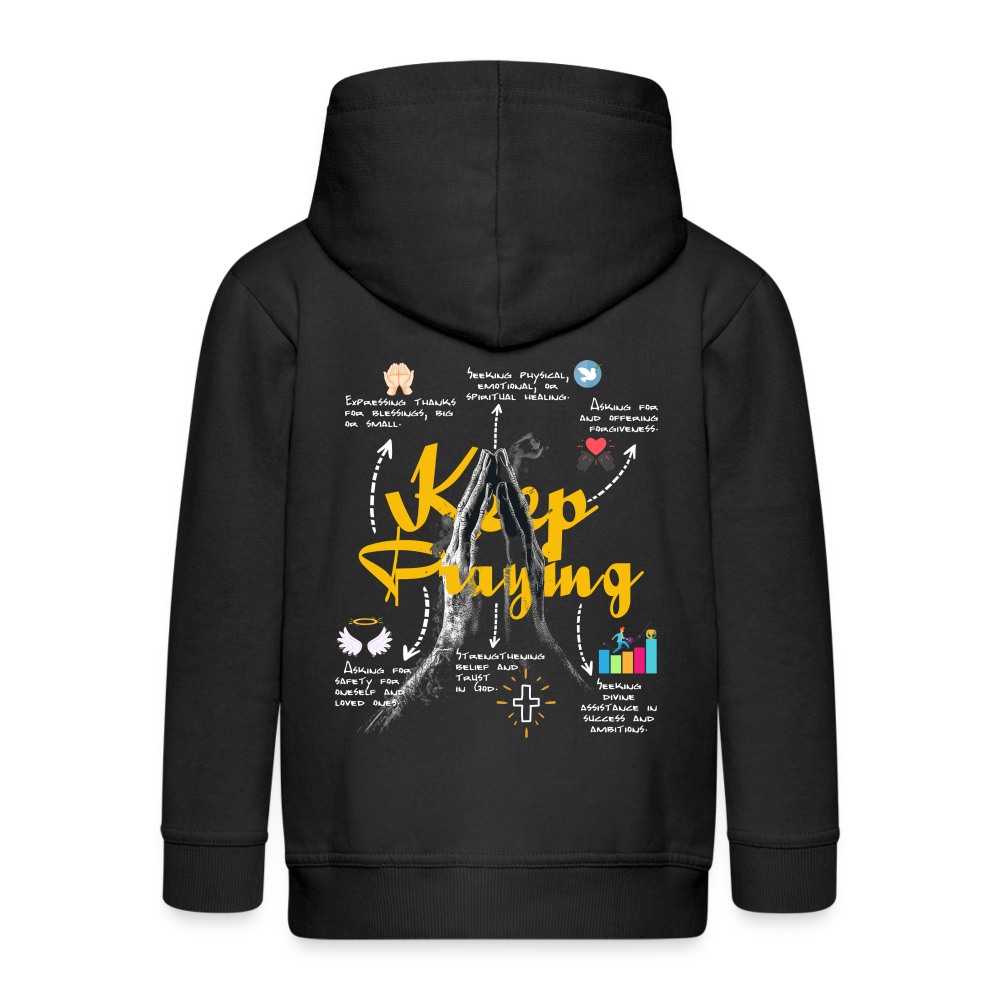 Maian, Beten, 1st | Kinder Zip Hoodie - Schwarz