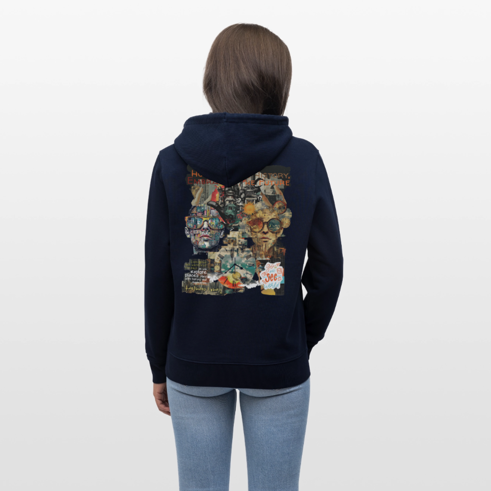 Huitzilopochtli, Gesichter, 1st | Cruiser, Unisex Bio-Hoodie - Navy