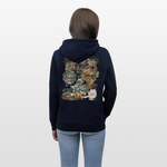 Huitzilopochtli, Gesichter, 1st | Cruiser, Unisex Bio-Hoodie - Navy