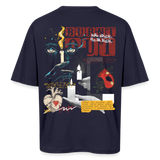 Athenia, Kerze, 1st | Breezy, Oversized Unisex T-Shirt - Navy