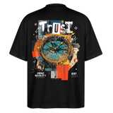Demeteros, Uhr, 1st | Blaster, Oversize Bio T-Shirt, Unisex - Schwarz
