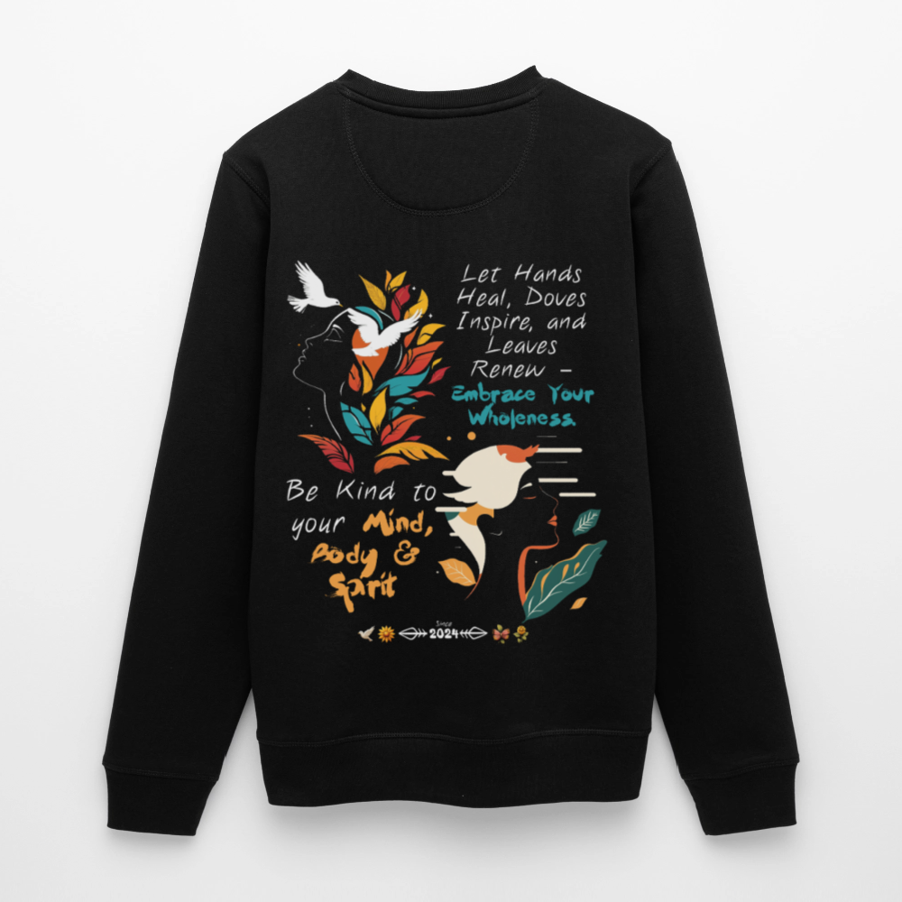 Arwa, Taube, 1st | Roller, Unisex Bio-Sweatshirt - Schwarz