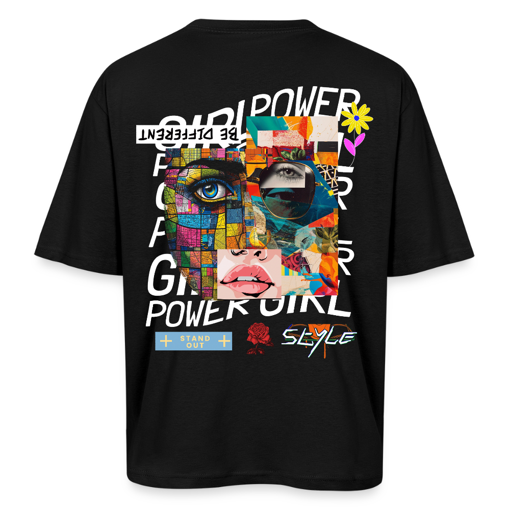 Xizir, Gesicht, 1st | Breezy, Oversized Unisex T-Shirt - Schwarz