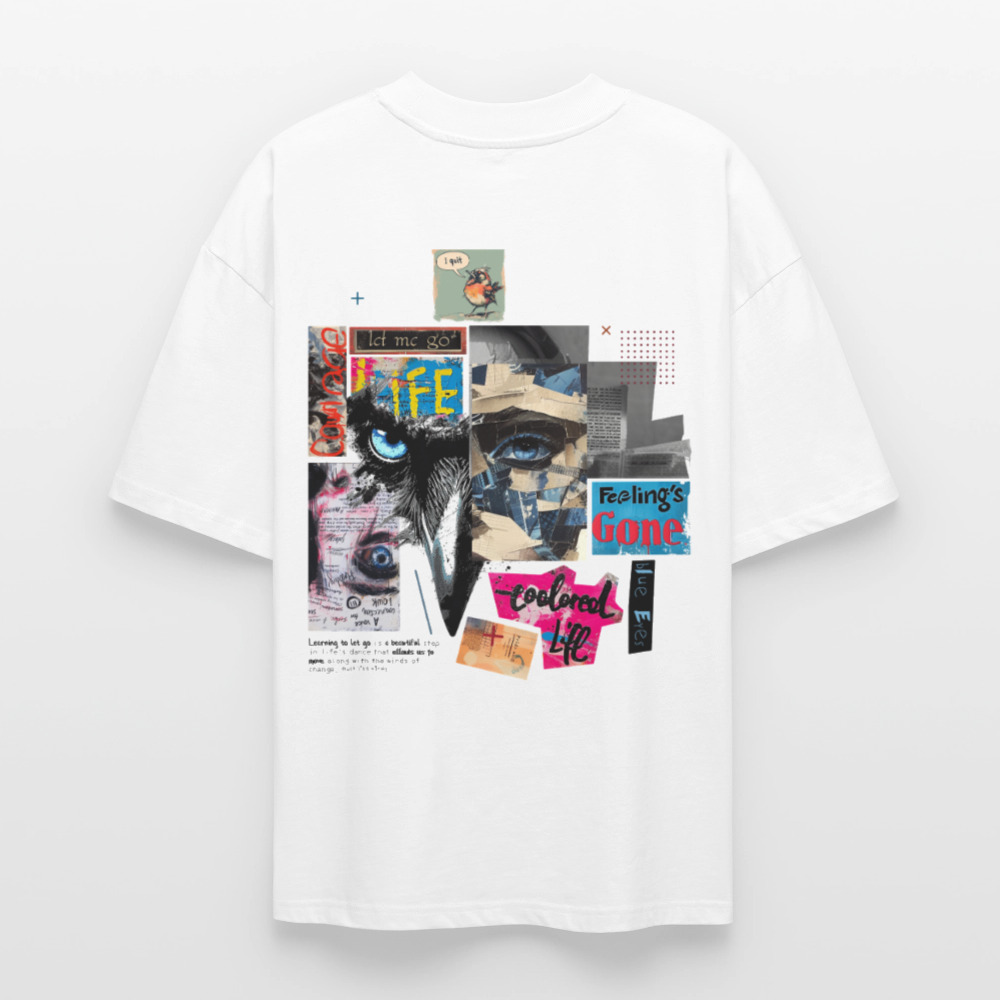 Saturnion, Raabe, 1st | Blaster, Oversize Bio T-Shirt, Unisex - Weiß