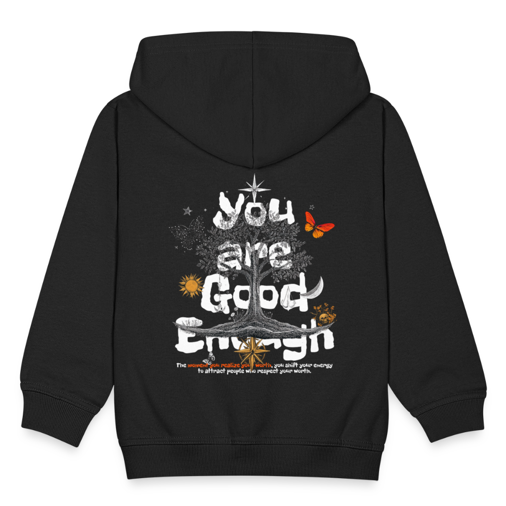 Anubis, Baum, 1st | Kinder Zip Hoodie - Schwarz