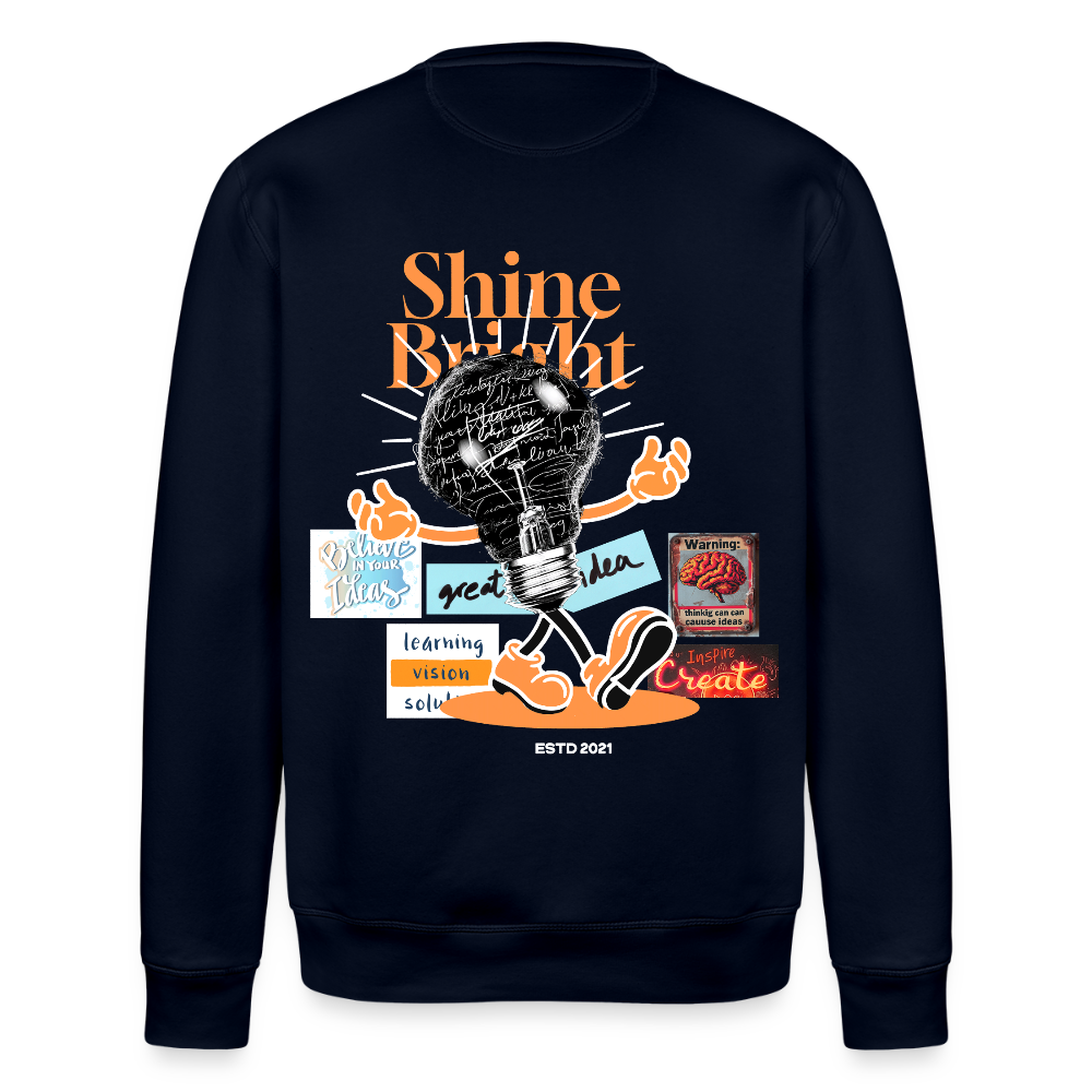 Gulperî, Glühbirne, 1st | Roller, Unisex Bio-Sweatshirt - Navy
