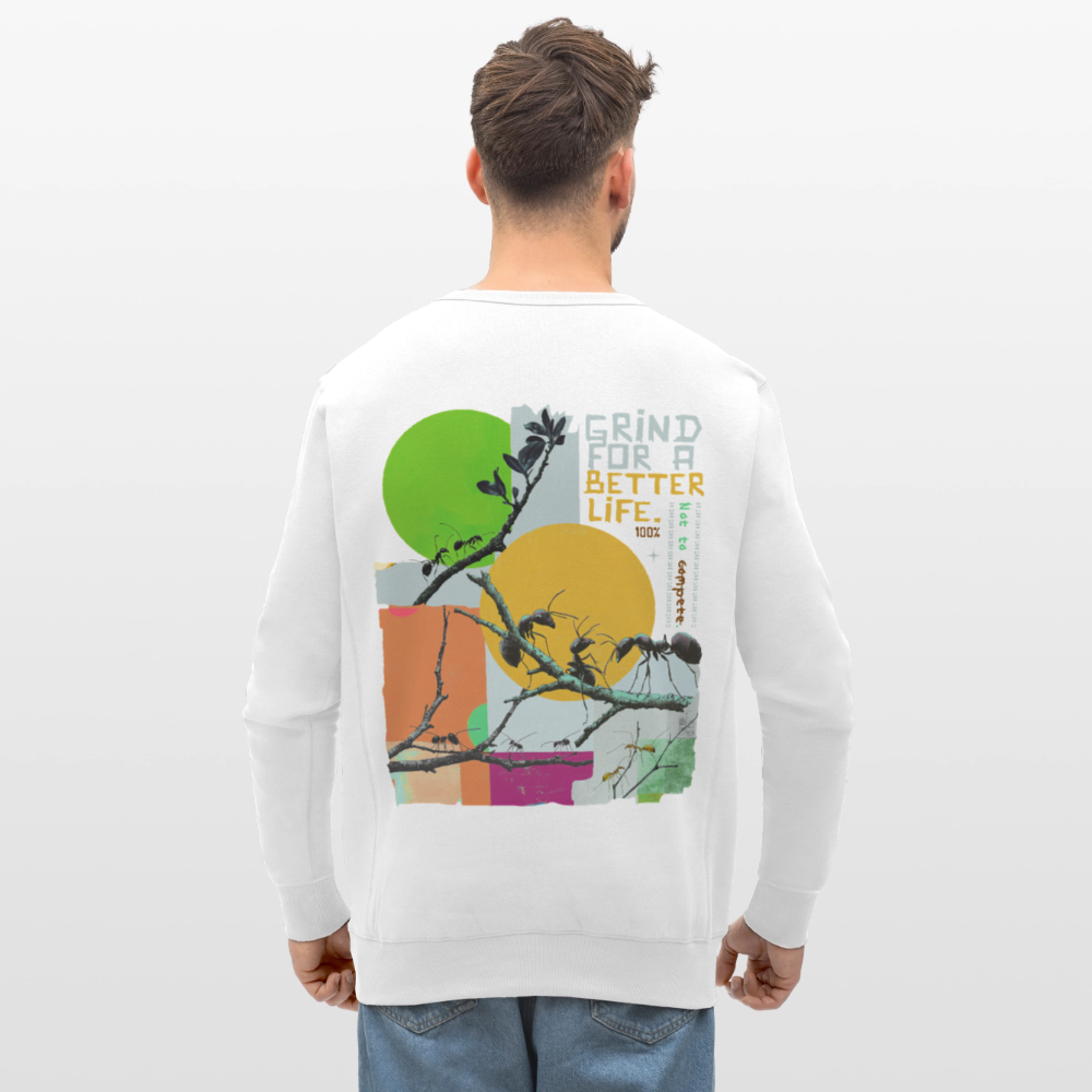 Draganis, Ameisen, 1st | Roller, Unisex Bio-Sweatshirt - Weiß