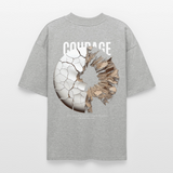 Şêwqî, Donut, 1st | Blaster, Oversize Bio T-Shirt, Unisex - Grau meliert