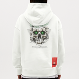 Gliesaron, Totenkopf, 1st | Heavyweight Oversized Bio Hoodie, Unisex - OFF WHITE