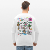 Draevenor, Blumen, 1st | Roller, Unisex Bio-Sweatshirt - Weiß