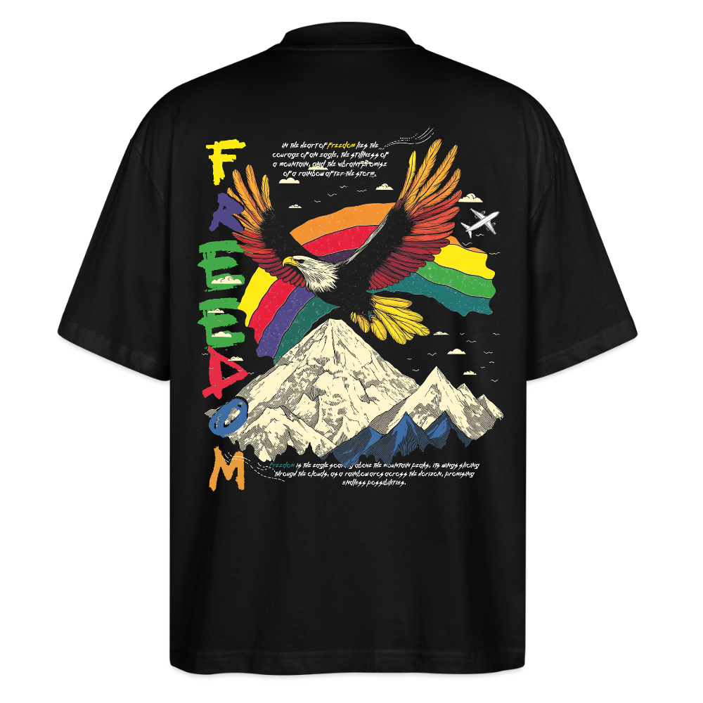 Susanoo, Adler, 1st | Blaster, Oversize Bio T-Shirt, Unisex - Schwarz