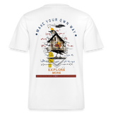 Durnamar, Vogel, 1st | Essential, Relaxed Fit Unisex Bio T-Shirt - Weiß