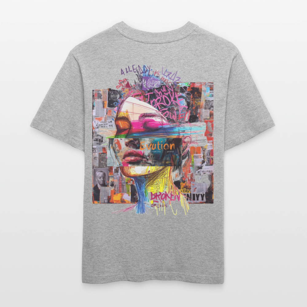 Callistara, Frau, 1st | Essential, Relaxed Fit Unisex Bio T-Shirt - Grau meliert