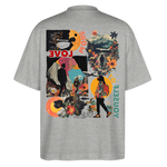 Vaelthorn, Berge, 1st | Blaster, Oversize Bio T-Shirt, Unisex - Grau meliert