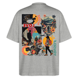 Vaelthorn, Berge, 1st | Blaster, Oversize Bio T-Shirt, Unisex - Grau meliert