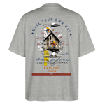 Durnamar, Vogel, 1st | Blaster, Oversize Bio T-Shirt, Unisex - Grau meliert