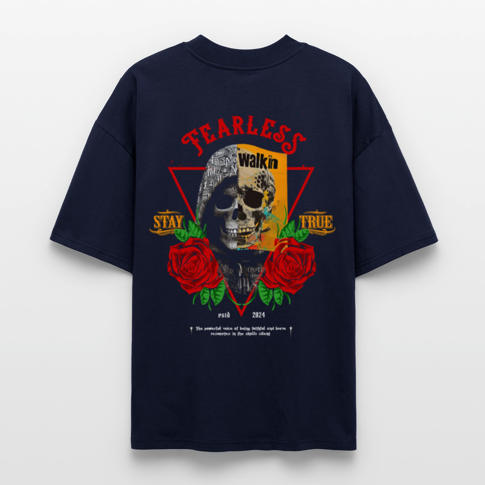 Şoreşvan, Totenkopf, 1st | Blaster, Oversize Bio T-Shirt, Unisex - Navy