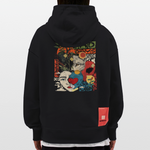 Eosan, Wolf, 1st | Heavyweight Oversized Bio Hoodie, Unisex - SOLID BLACK
