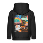 Nyxaris, Windmühle, 1st | Kinder Zip Hoodie - Schwarz