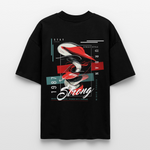 Guanyin, Muschel, 1st | Blaster, Oversize Bio T-Shirt, Unisex - Schwarz