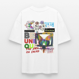 Orvathar, Fernseher, 1st | Blaster, Oversize Bio T-Shirt, Unisex - Weiß