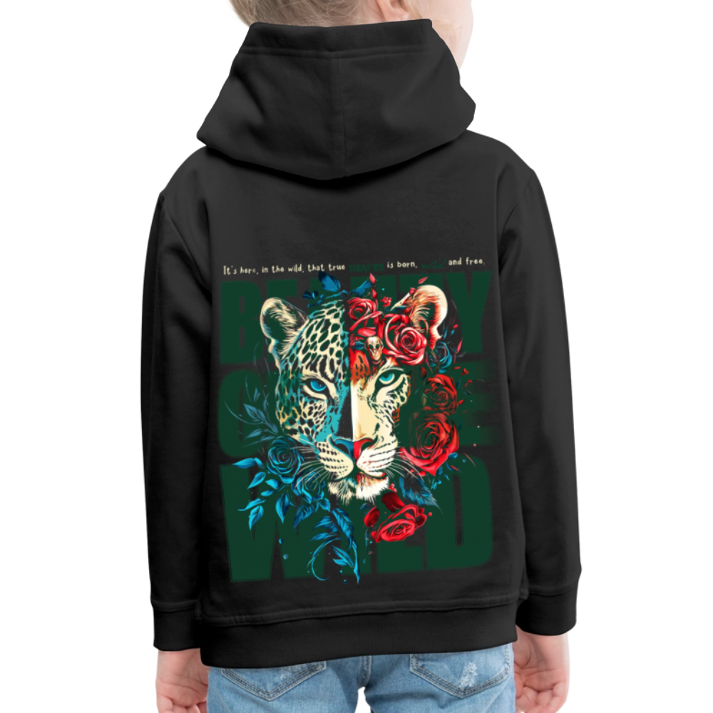 Irise, Leopard, 1st | Kinder Hoodie - Schwarz