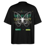 Hesinkar, Schmetterling, 1st | Blaster, Oversize Bio T-Shirt, Unisex - Schwarz