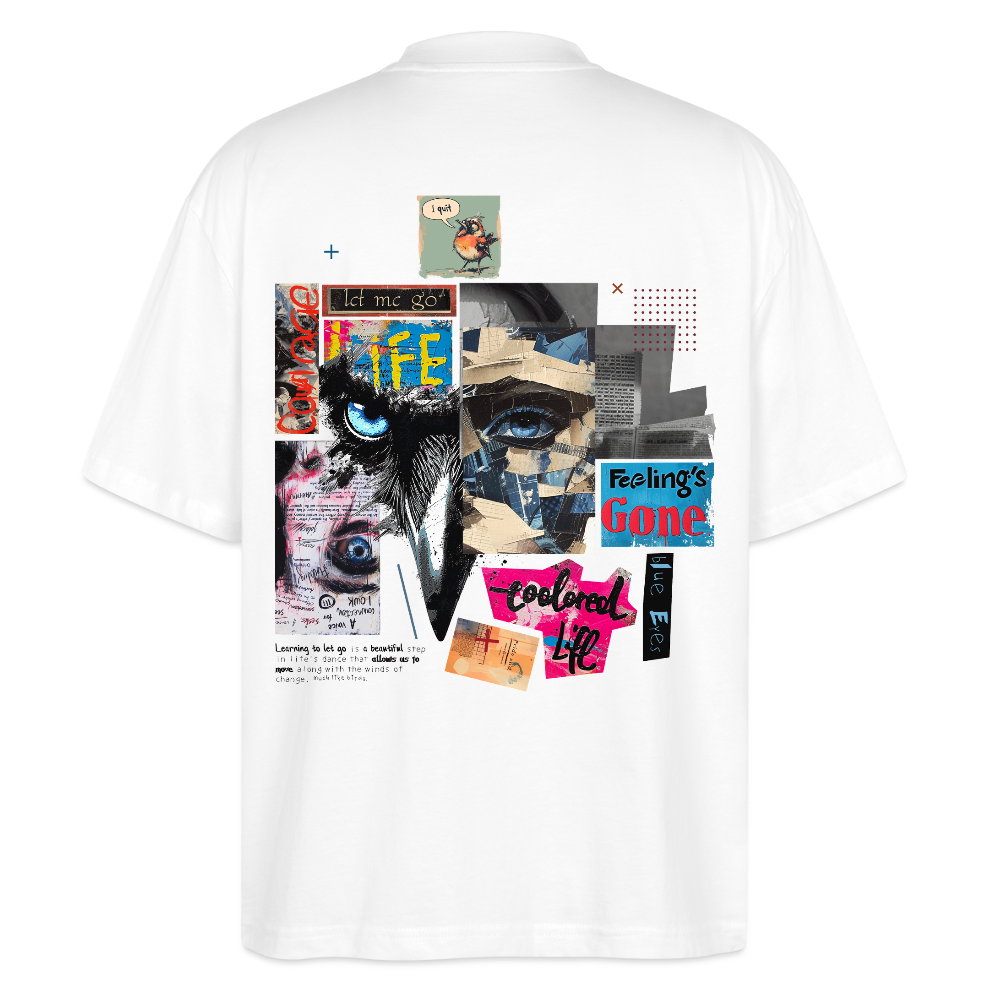 Saturnion, Raabe, 1st | Blaster, Oversize Bio T-Shirt, Unisex - Weiß