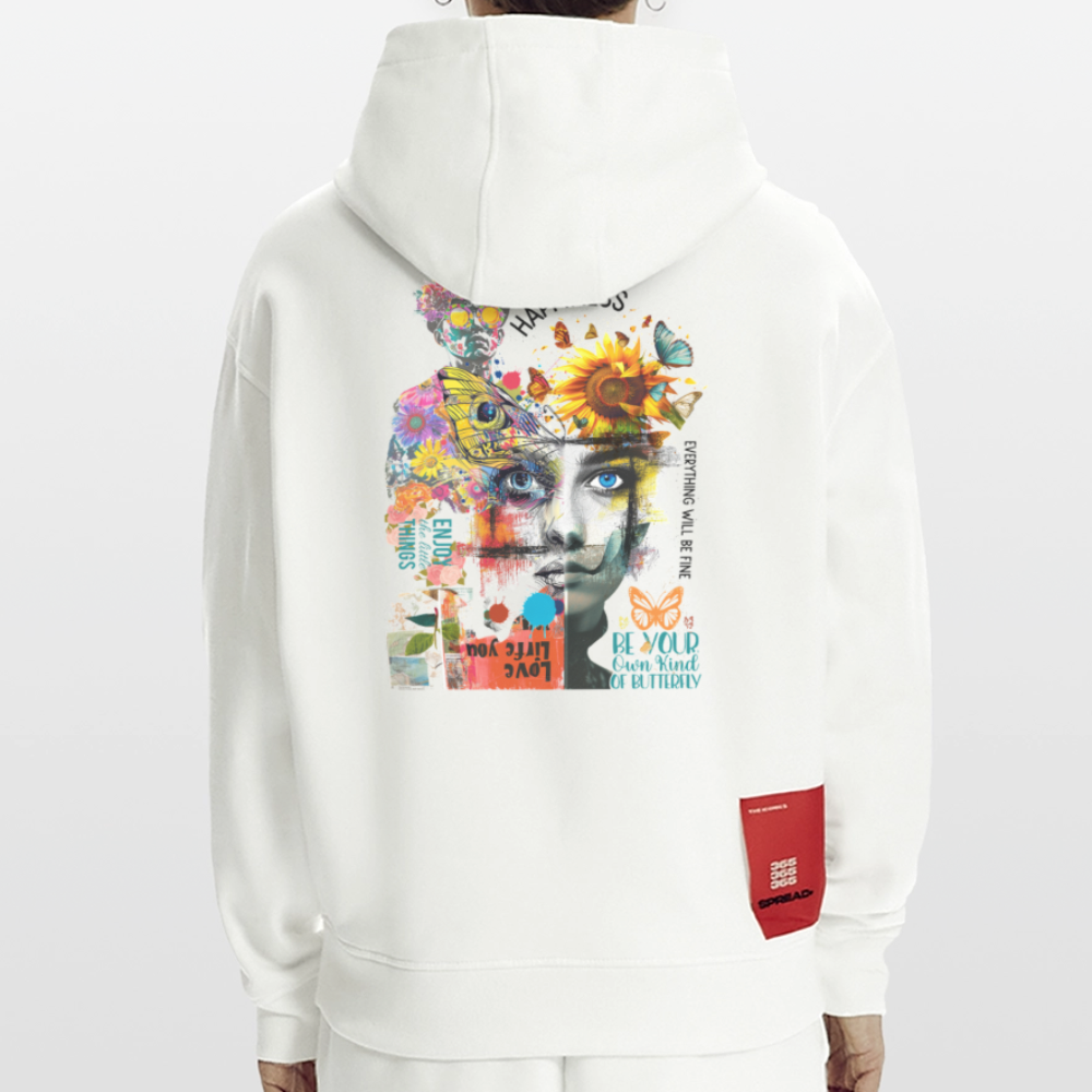 Verdantis, Blaue Augen, 1st | Heavyweight Oversized Bio Hoodie, Unisex - OFF WHITE