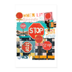 Solvarion, Stopp, 1st | Poster 40x60 cm - Weiß