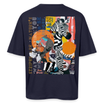 Aresia, Zebra, 1st | Breezy, Oversized Unisex T-Shirt - Navy