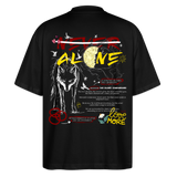 Diony, Wolf, 1st | Blaster, Oversize Bio T-Shirt, Unisex - Schwarz