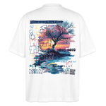 Oblivar, Baum, 1st | Blaster, Oversize Bio T-Shirt, Unisex - Weiß